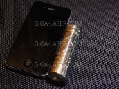 ブルーレーザポインタ1.6W　スマホとの比較